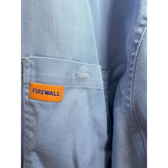 Marv Holland Button Down Shirt Men Size 3XLR Blue Long Sleeve Firewall Workwear - Picture 6 of 11